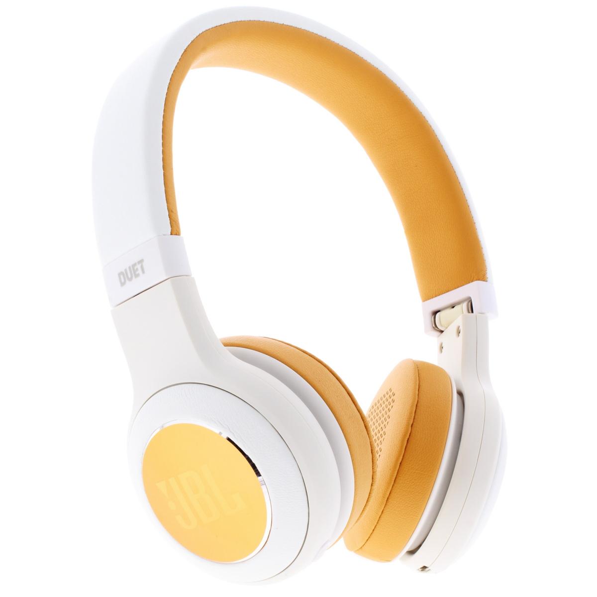 JBL by Harman Duet BDT White Bluetooth Wireless Music Headphones O/S