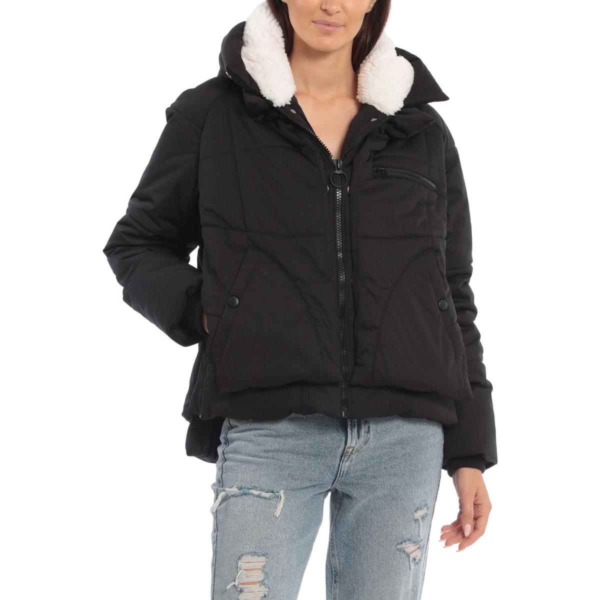 Avec Les Filles Quilted Oversized Puffer Coat with Faux Fur Lined Hood