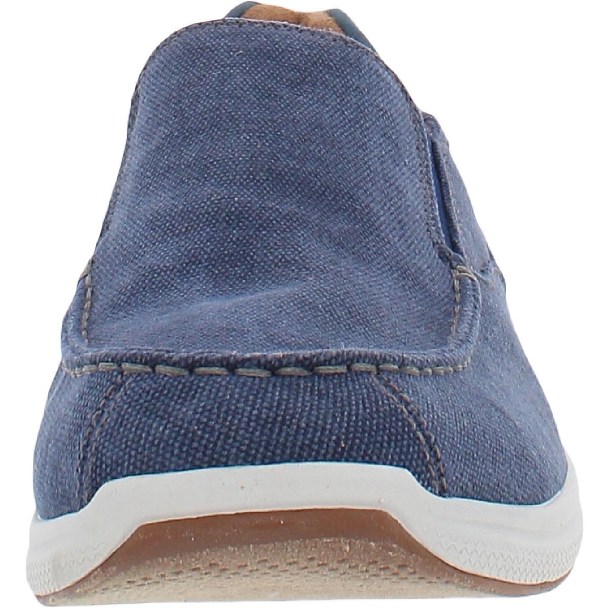 Florsheim Mens Great Lakes Leather Canvas Casual SlipOn Shoes Flats