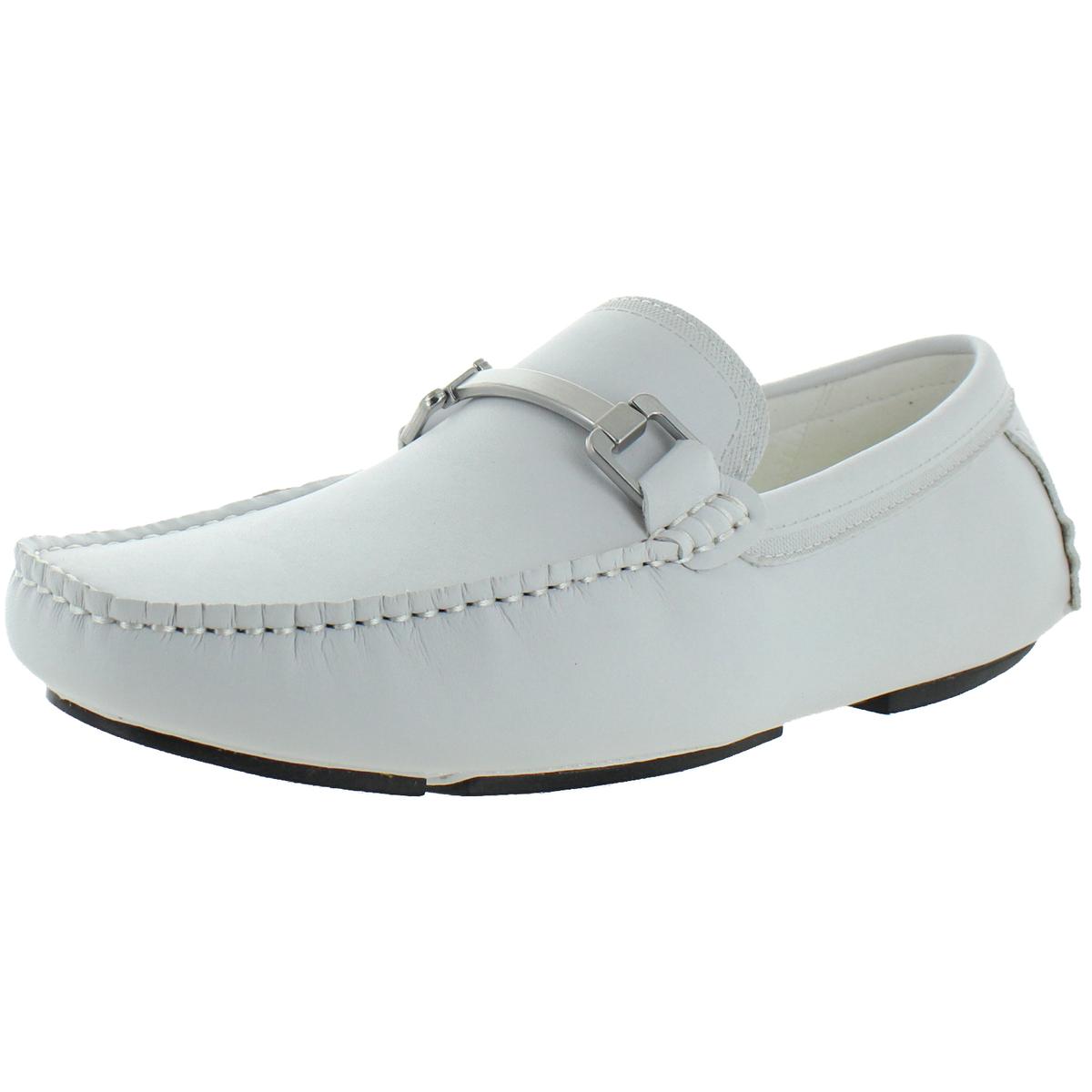 Kenneth Cole Reaction Mens Sound White Loafers Shoes 7.5 Medium (D ...
