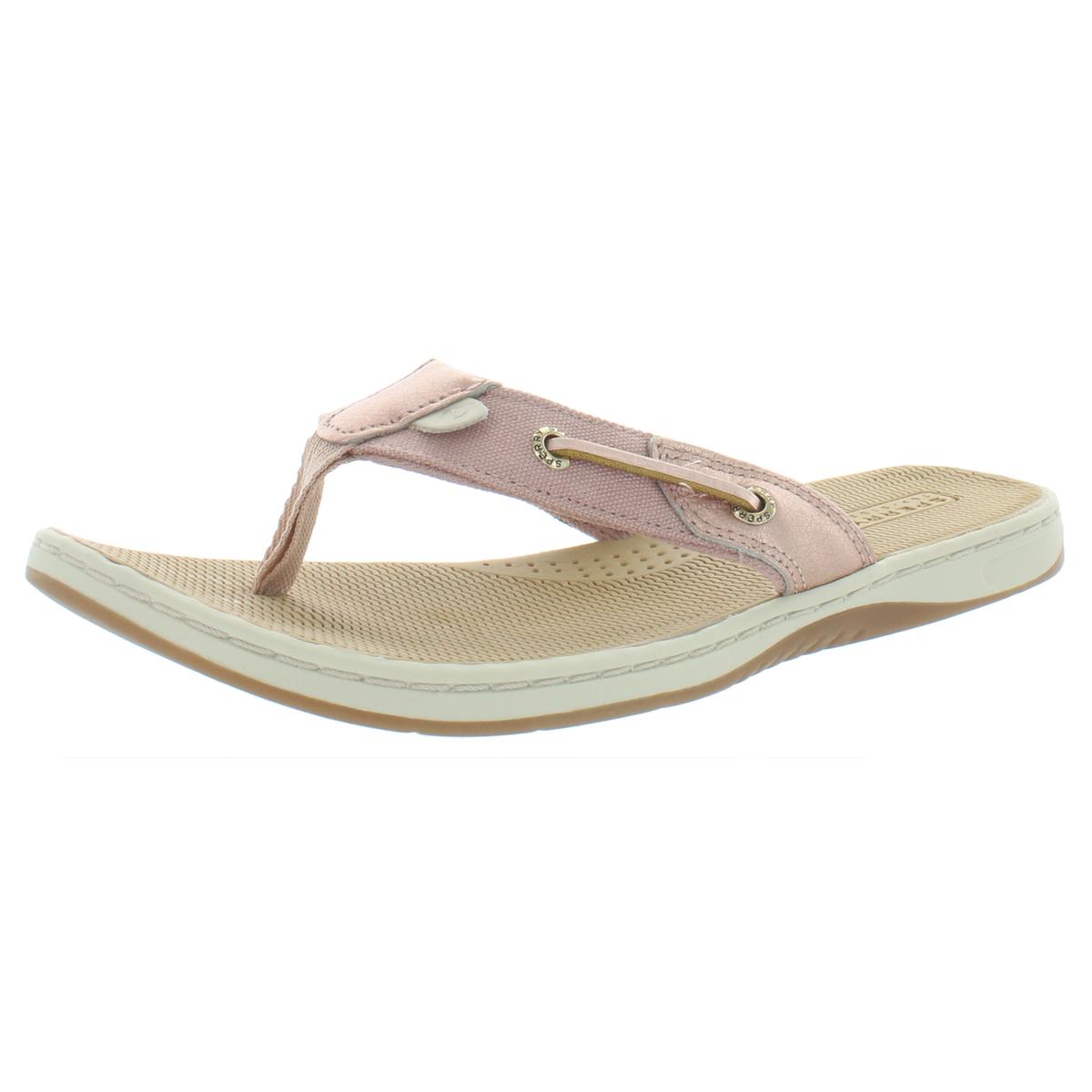 pink sperry flip flops