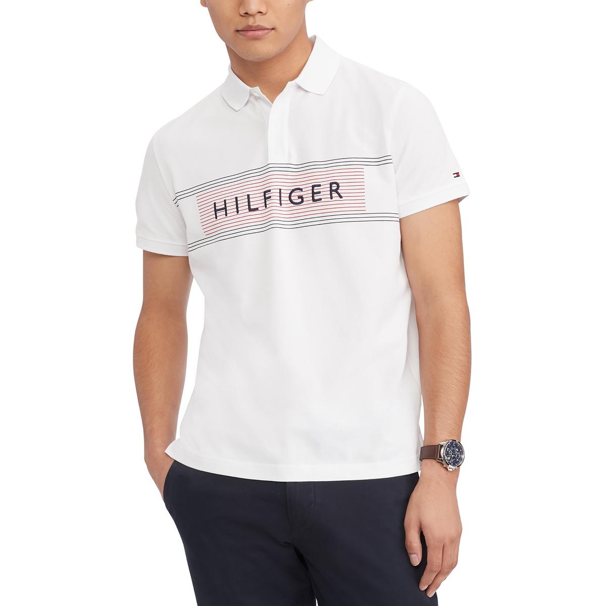 Мужское хлопковое поло с логотипом Tommy Hilfiger BHFO 6284