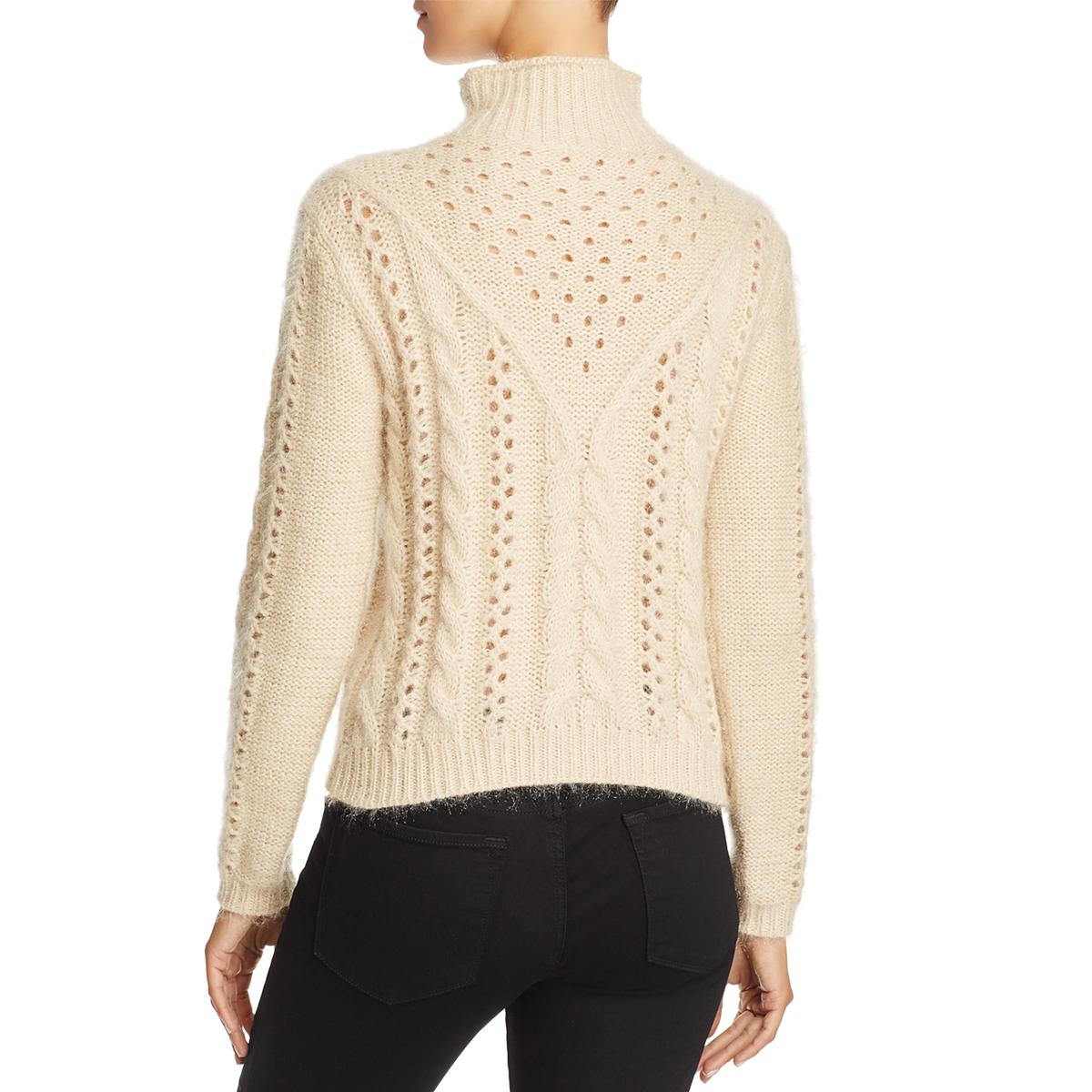 Molly Bracken Womens Ivory Knit Metallic Pullover Sweater Top O/S BHFO ...