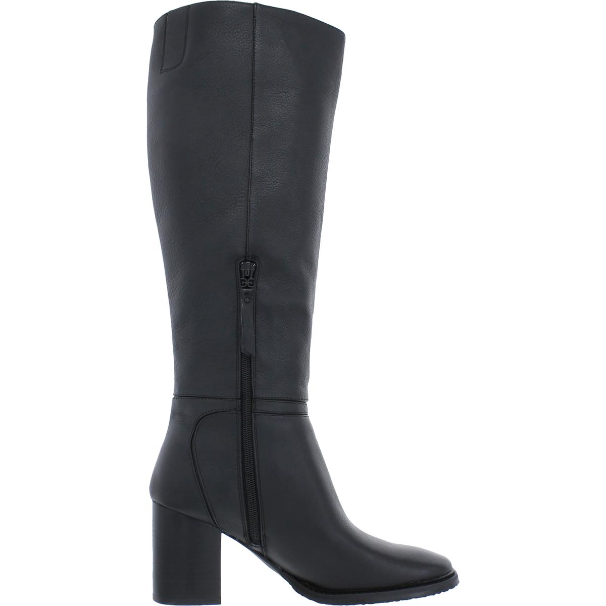 Sam Edelman Womens Elsy Leather Block Heel Tall Knee-High Boots Shoes ...