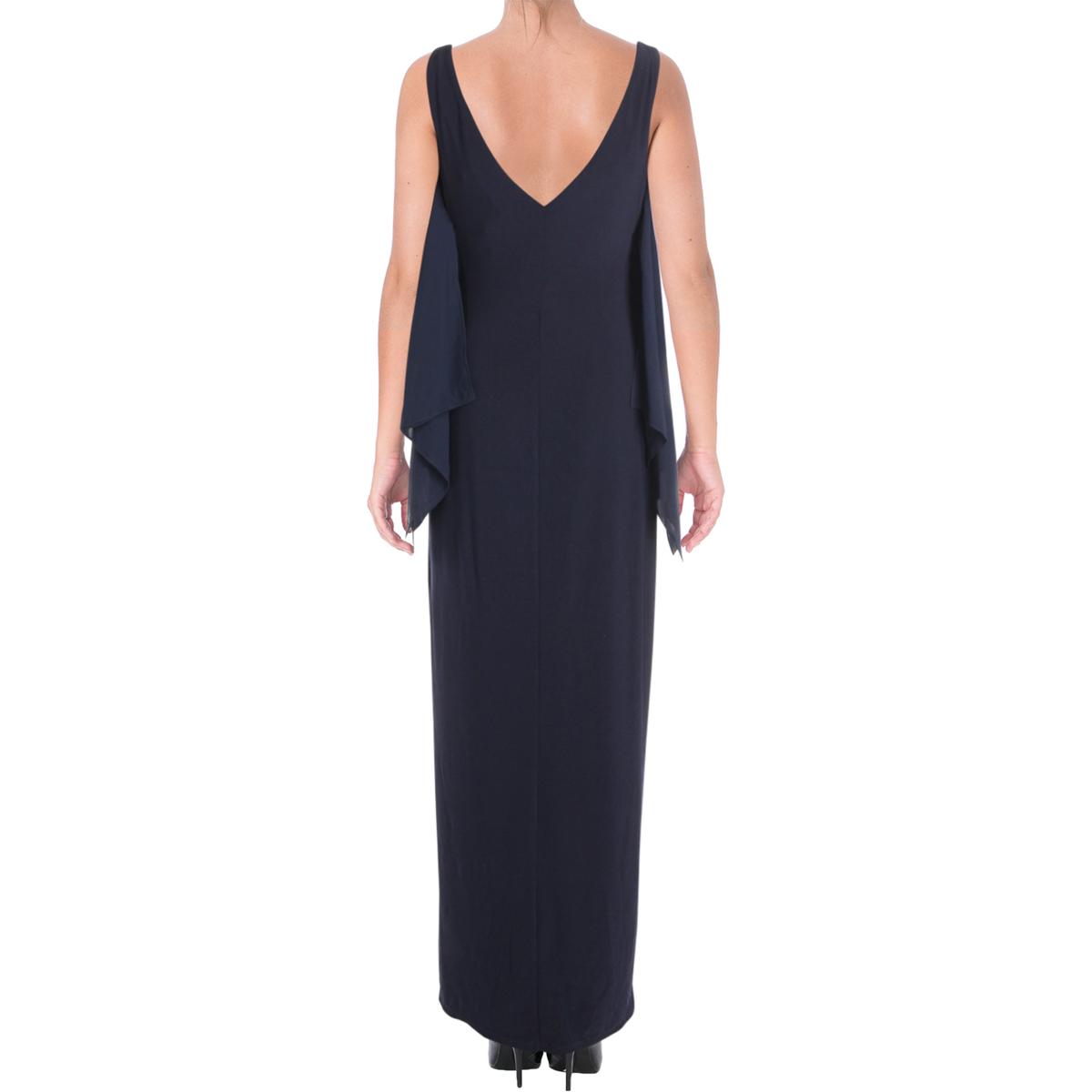 ralph lauren navy blue gown