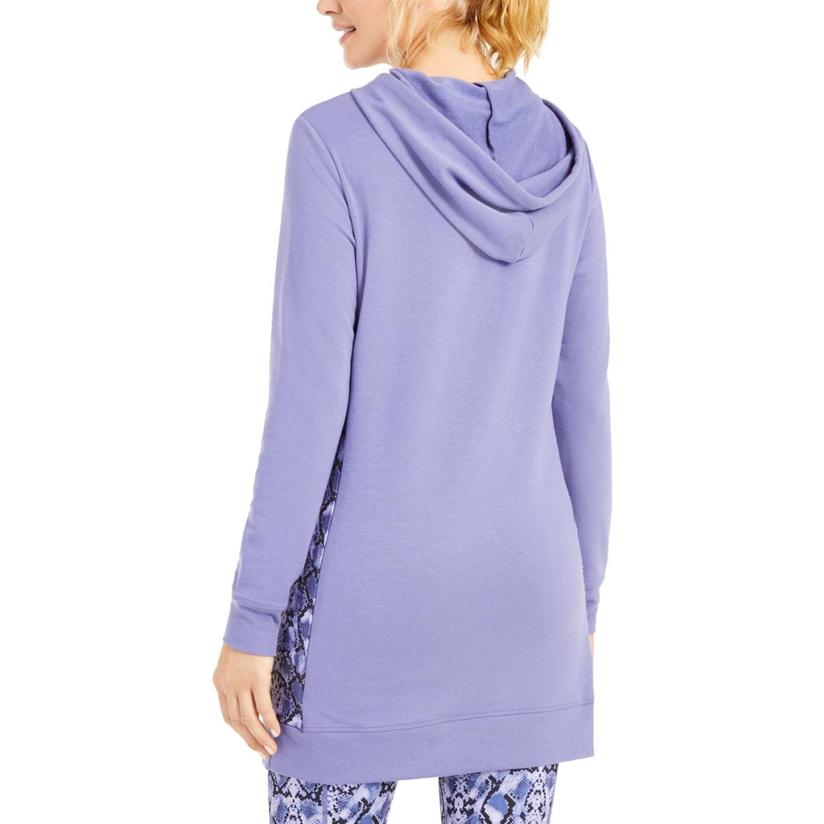 Ideology Womens Purple Sweatshirt Fitness Workout Hoodie Athletic XXL