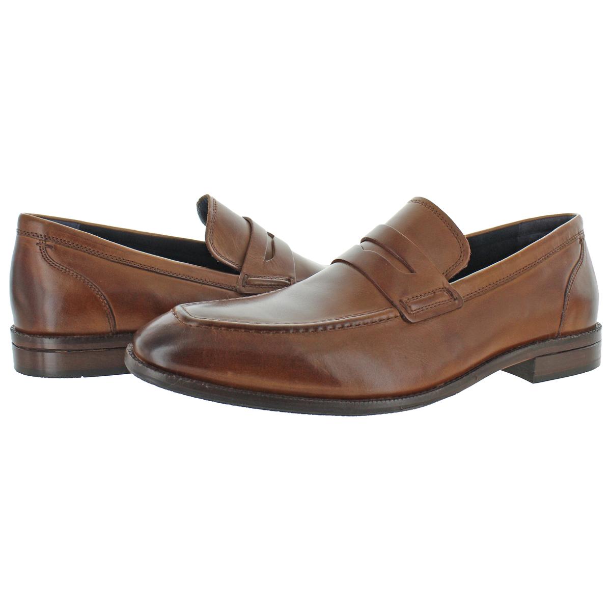 Cole Haan Mens Warner Tan Leather Penny Loafers Shoes 11 Wide (E) BHFO ...