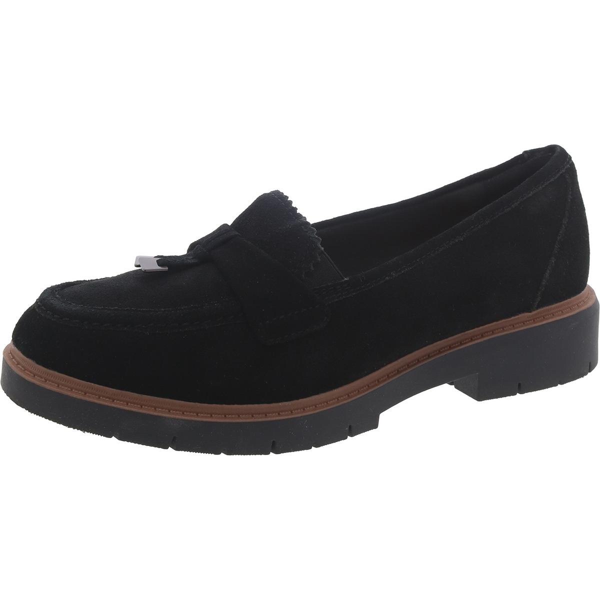 Женские мокасины Clarks Westlynn Bella из черной замши, размер 12, средний (B, M), BHFO 2462