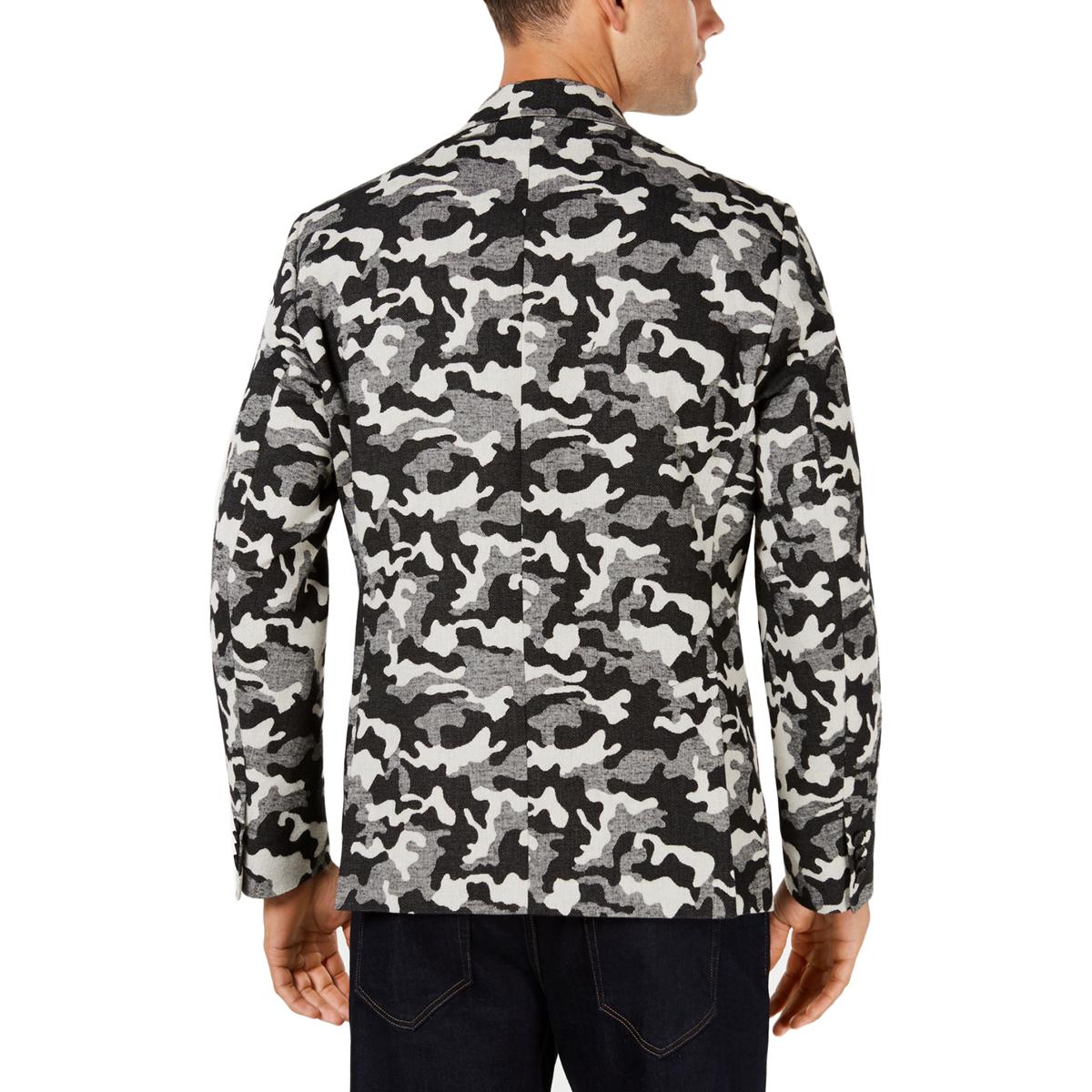 Michael Kors Mens Black Camo TwoButton Sportcoat Blazer Jacket 42R