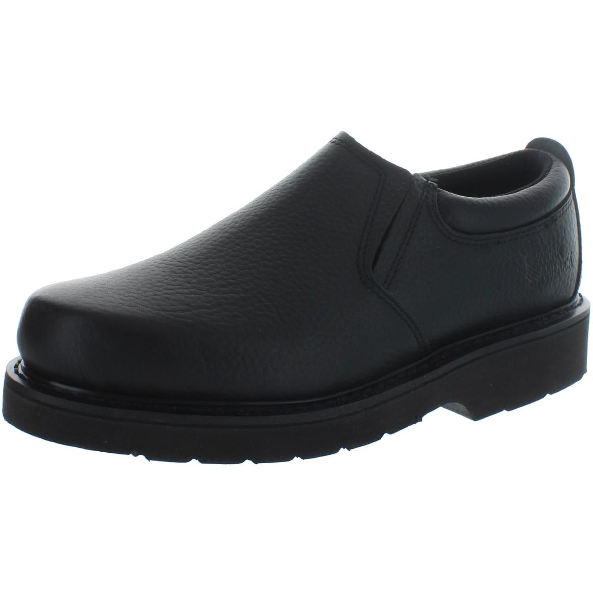 comfy flat black work shoes