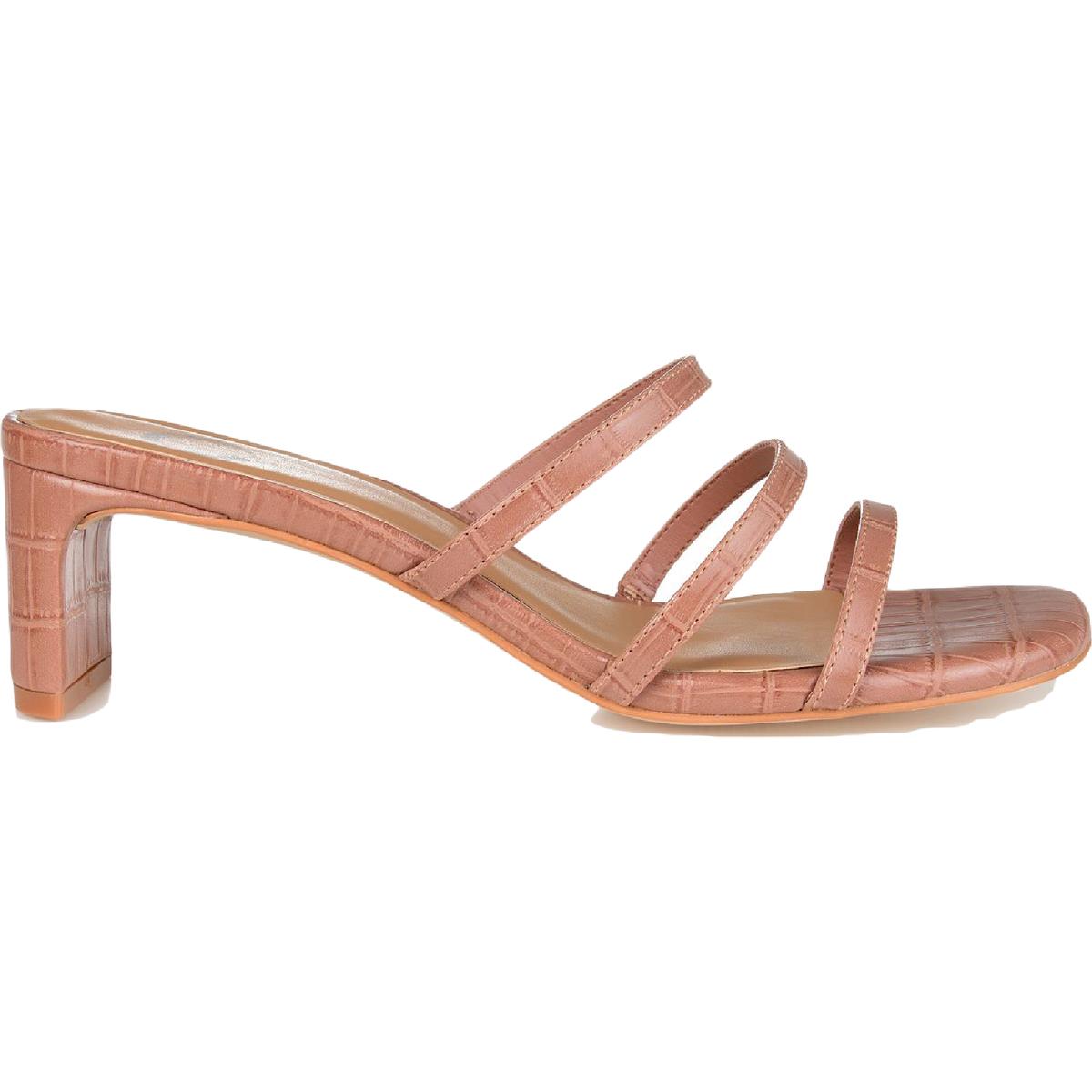 Journee Collection Womens Hariett Embossed Slip On Mules Heels BHFO 9161 - Picture 8 of 12