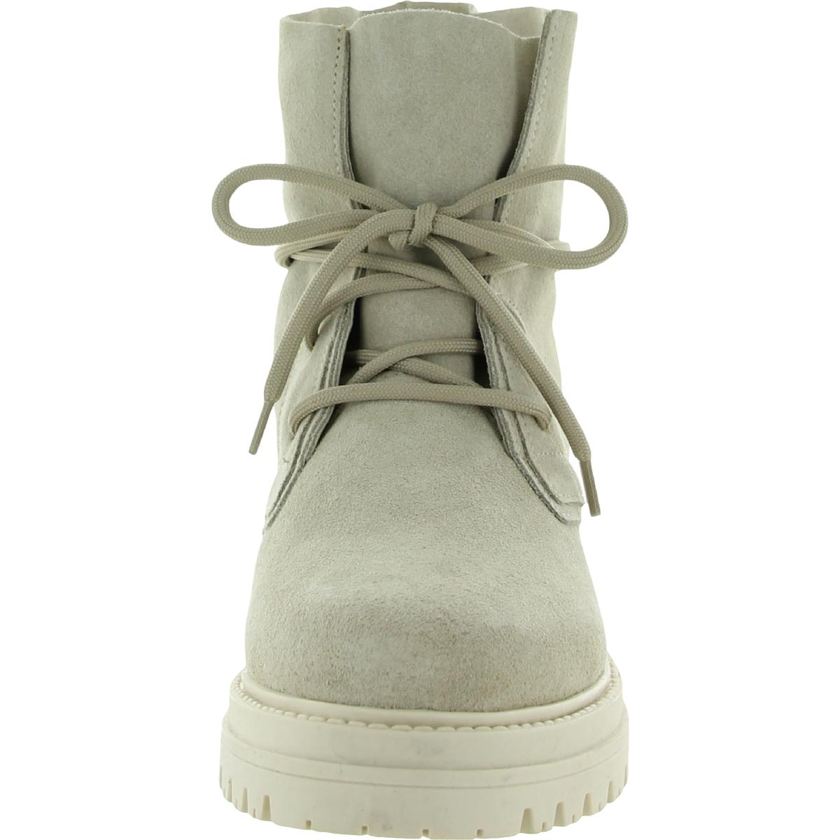 Steve Madden Womens Tahoe Suede Lace Up Lug Sole Ankle Boots Shoes