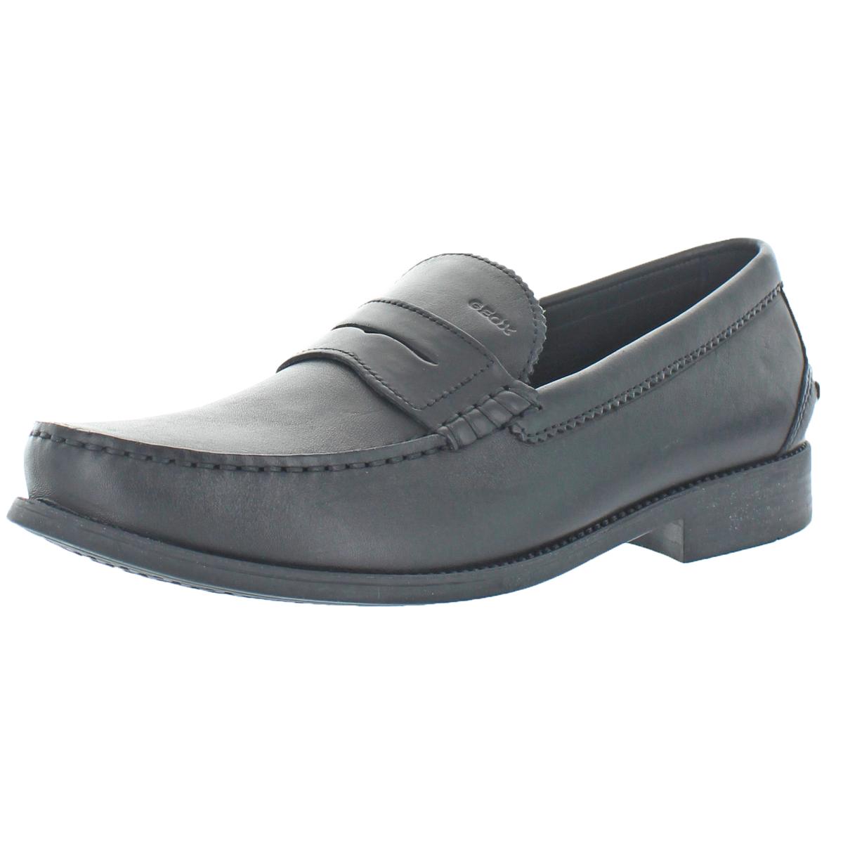 Geox Respira Mens Damon Black Leather Moccasins Shoes 12.5 Medium (D ...