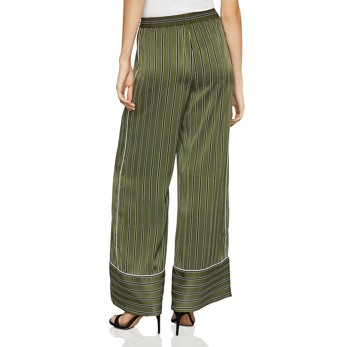 BCBG Max Azria Womens Green Knit Striped Pajama Wide Leg Pants M BHFO ...