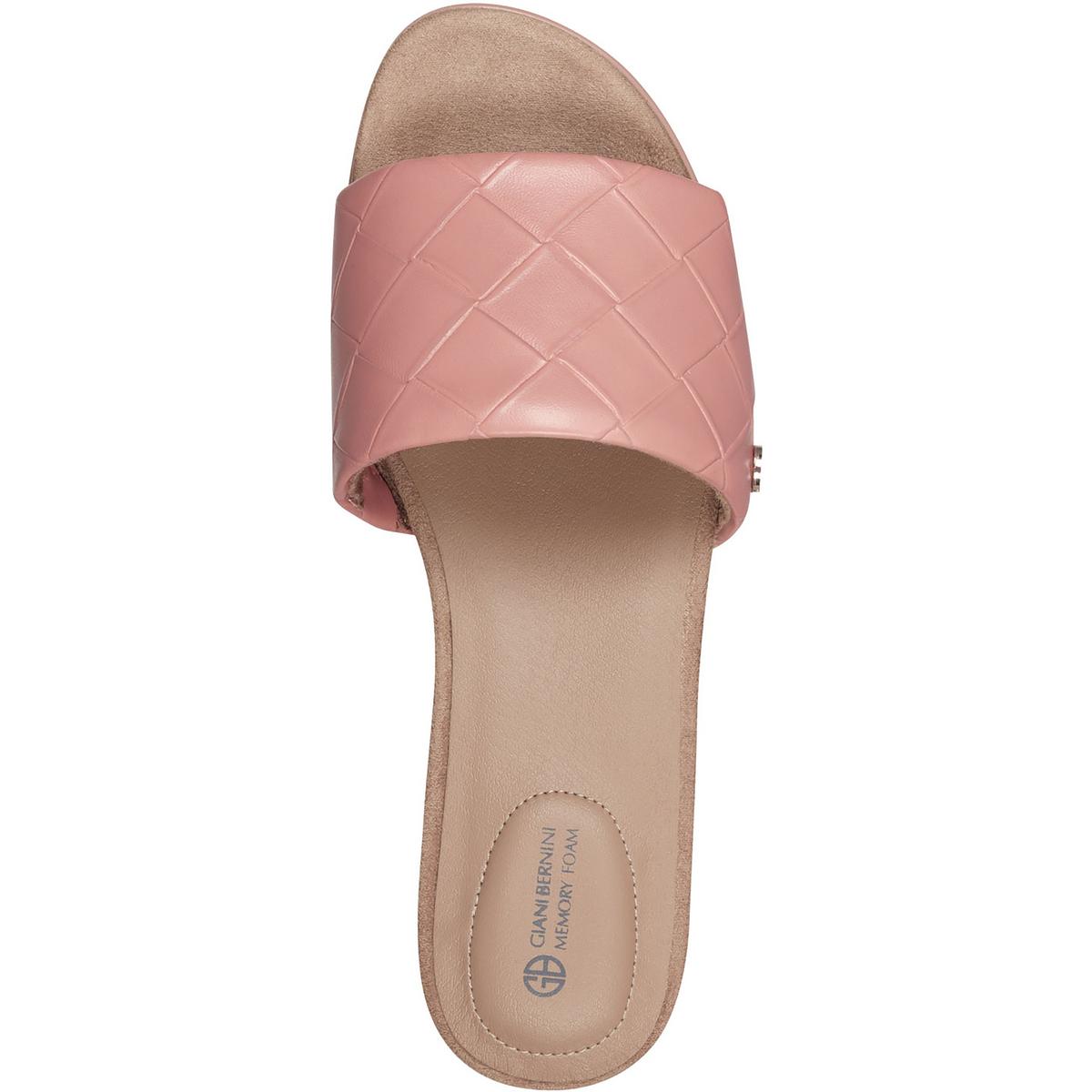 Giani Bernini Womens Elizabetta Faux Leather Slide Sandals Shoes BHFO 2193