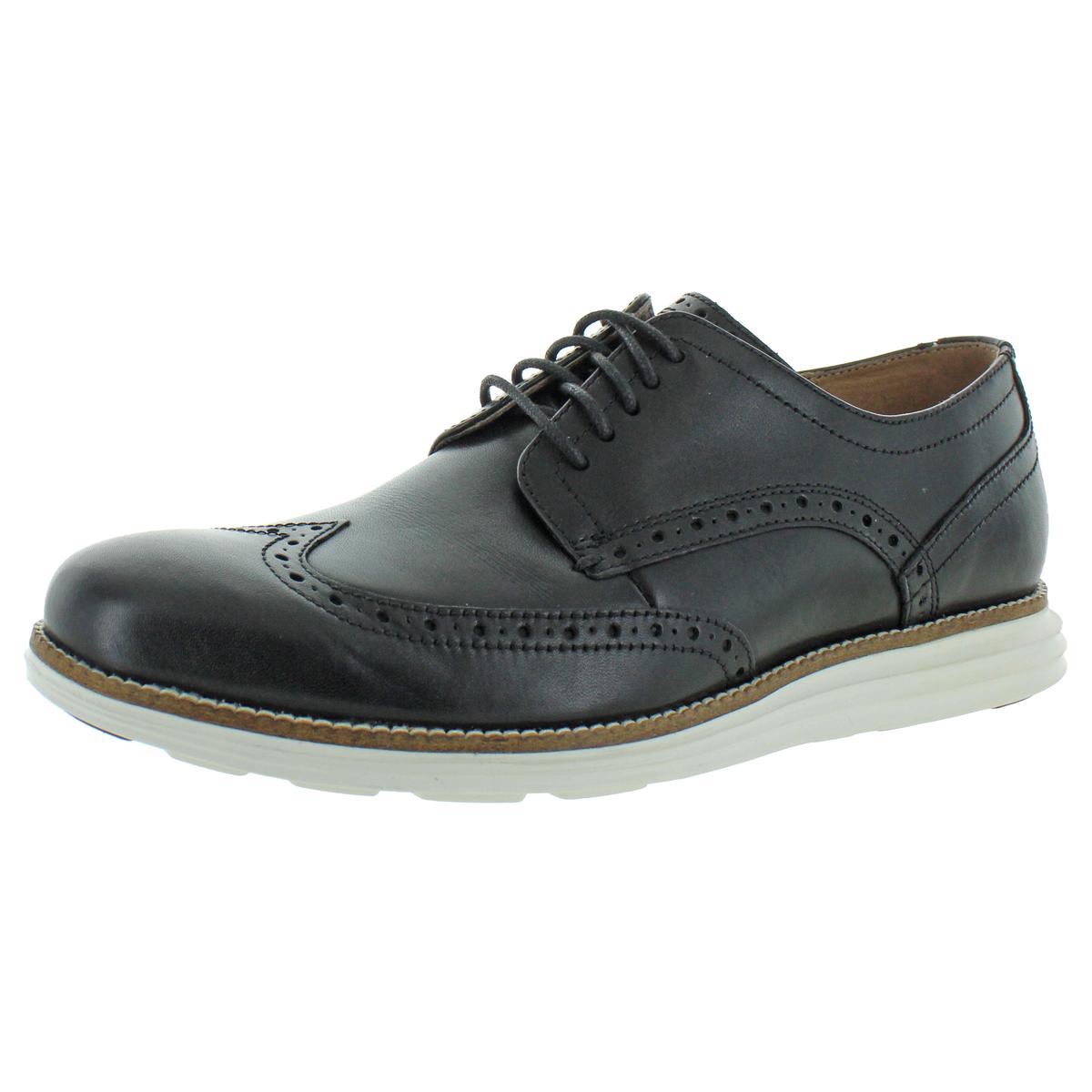 Cole Haan Mens OriginalGrand B/W Leather Oxfords Shoes 8 Medium (D ...