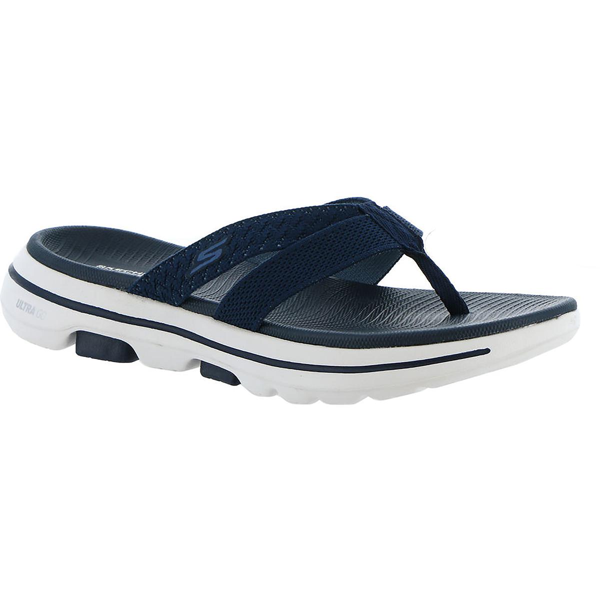 Skechers Womens Go Walk 5-Sun Kiss Navy Thong Sandals 7 Medium (B,M) BHFO 3689 | eBay