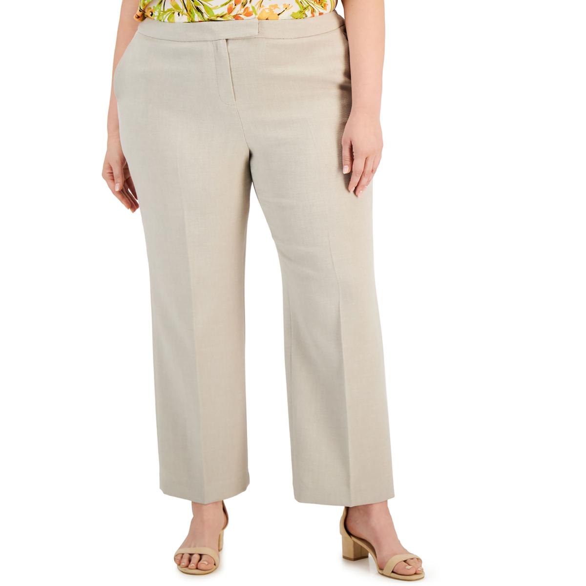 Kasper Pull-On Straight-Leg Pants, Regular & Plus Sizes