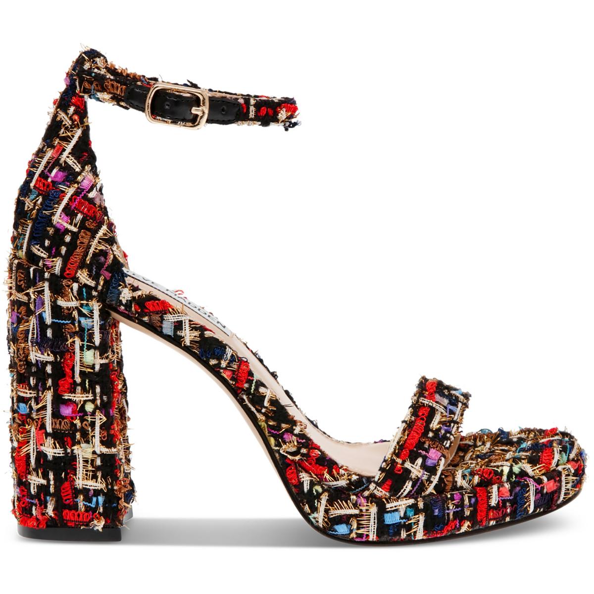 Steve Madden Womens Susan Solid Ankle Strap Pumps Heels Shoes BHFO 0969 - Picture 13 of 14