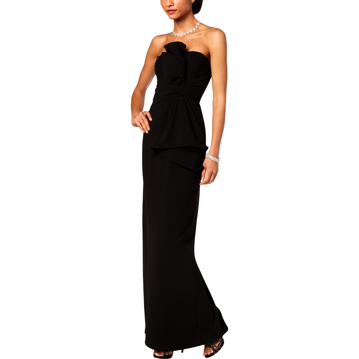 adrianna papell crepe taffeta bow gown