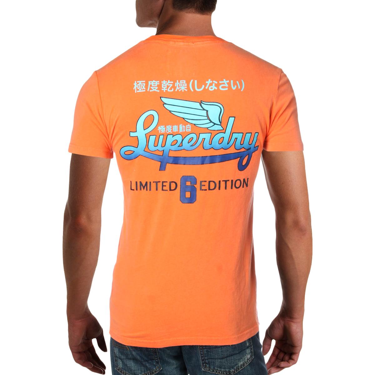 Superdry Mens Orange Graphic Lightweight Tee TShirt XXL BHFO 2318 eBay