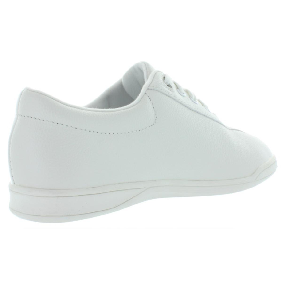 Easy Spirit Womens AP1 White Leather Sneakers Shoes 6.5 Medium (B,M ...