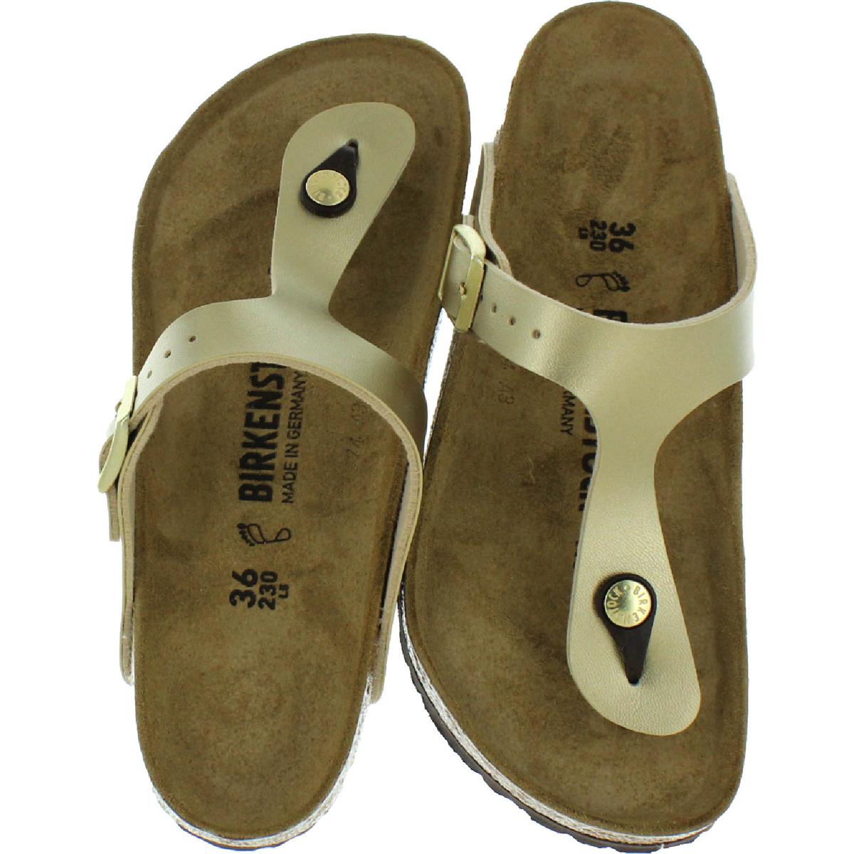 birkenstock gizeh leopard gold