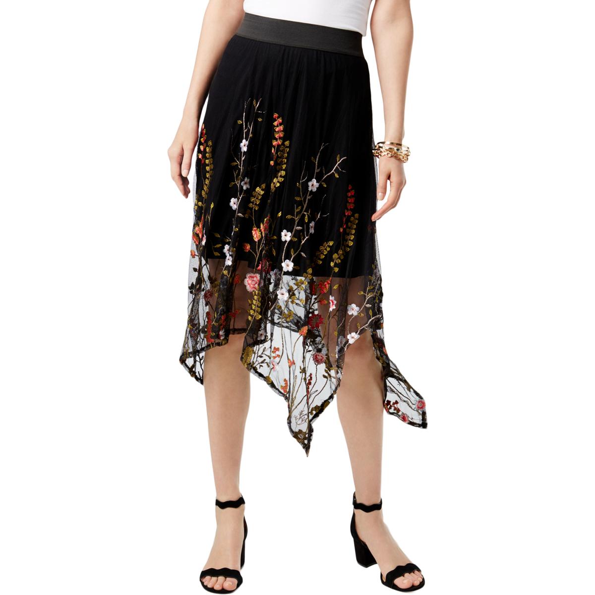 Mesh Handkerchief Hem Dress