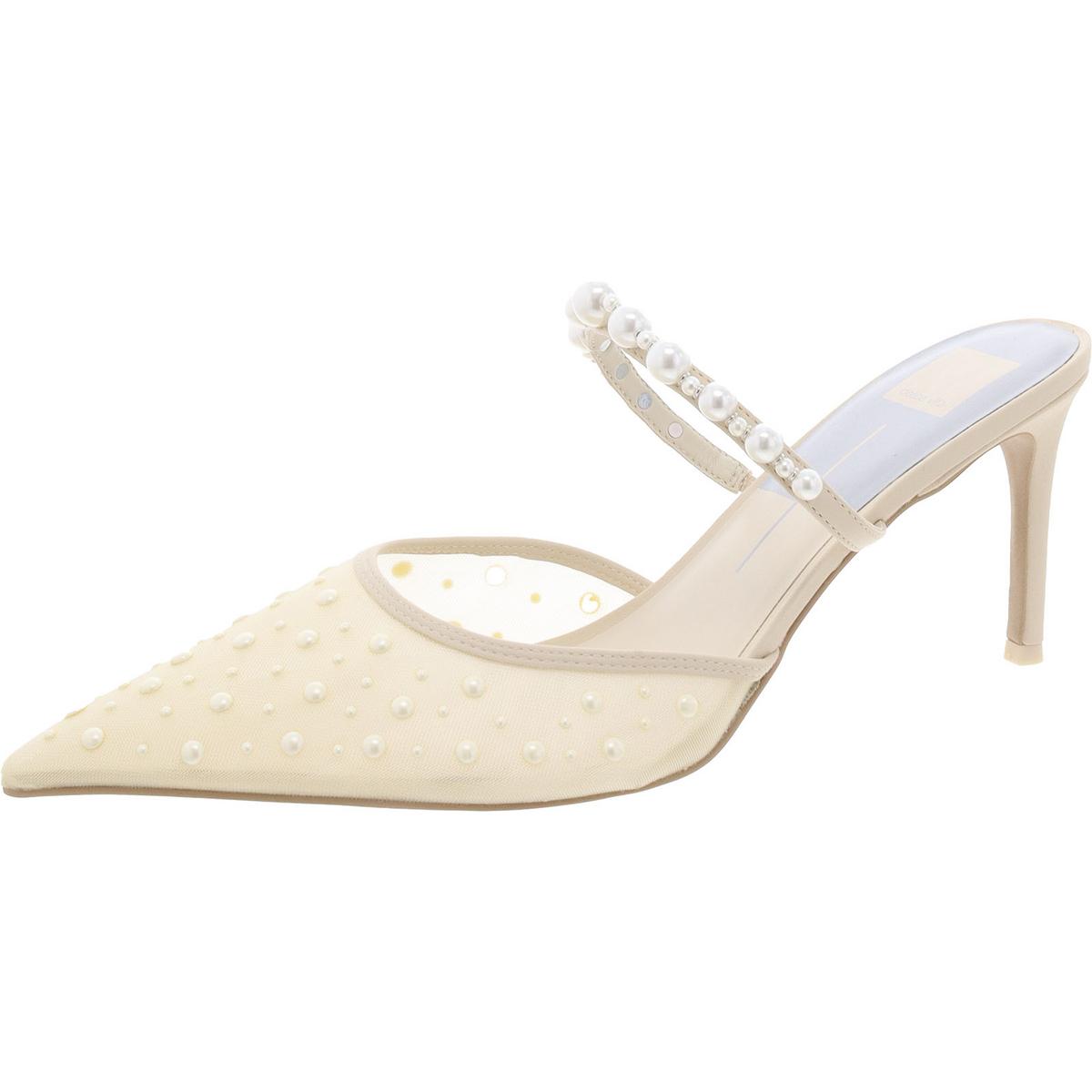 Dolce Vita Womens Katik Pearl Embellished Pointed Toe Mules Shoes BHFO 5700 - Picture 4 of 6