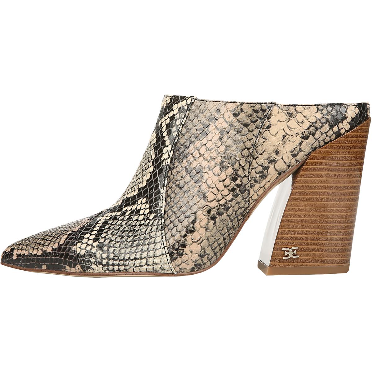 Sam Edelman Womens Reverie Leather Slip On Pointed Toe Mules Shoes BHFO