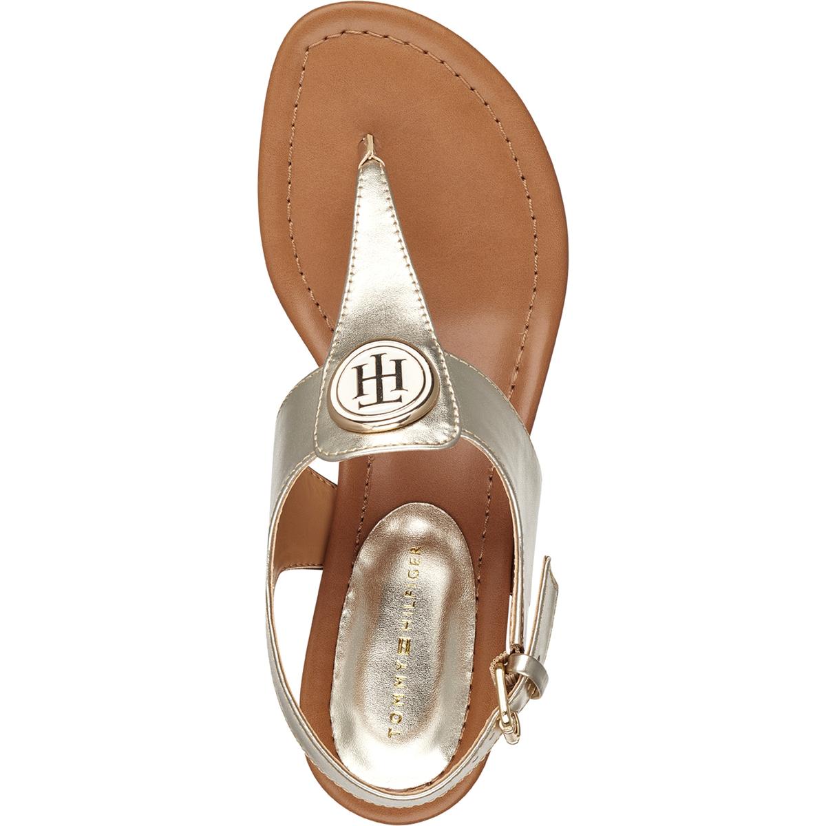 tommy hilfiger gold sandals