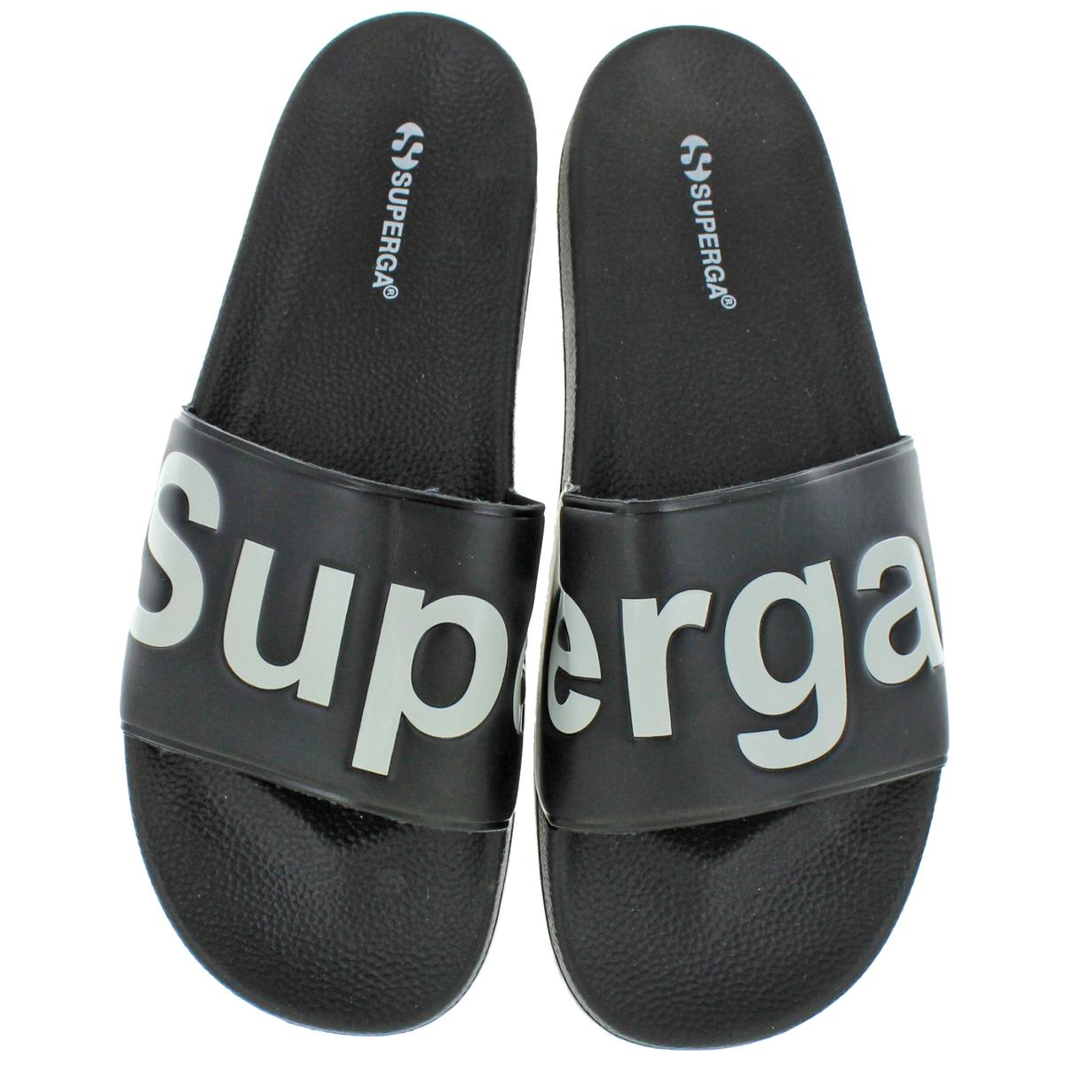 superga slides black