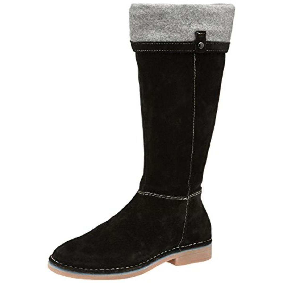 Hush Puppies 6541 Womens Cerise Catelyn Suede Fold-Over