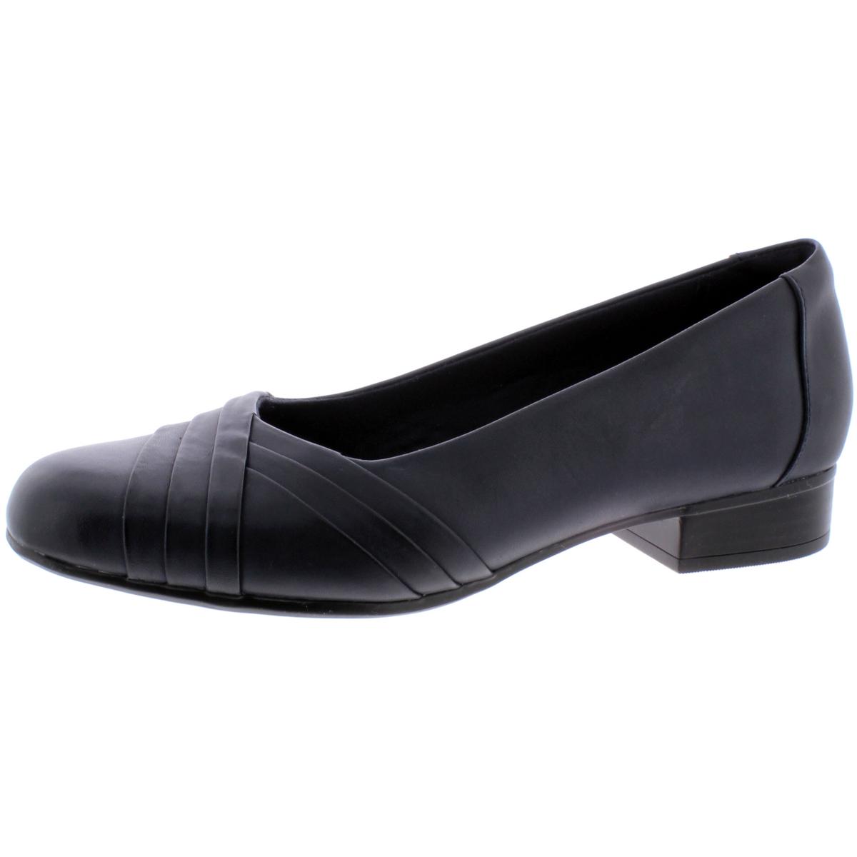 Clarks Juliet Petra Womens Leather Pleated Dress Shoes