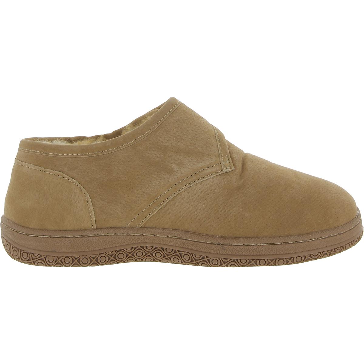 Old Friend Mens Adjustable Closure Bootee Sheepskin Slippers Shoes BHFO 7583