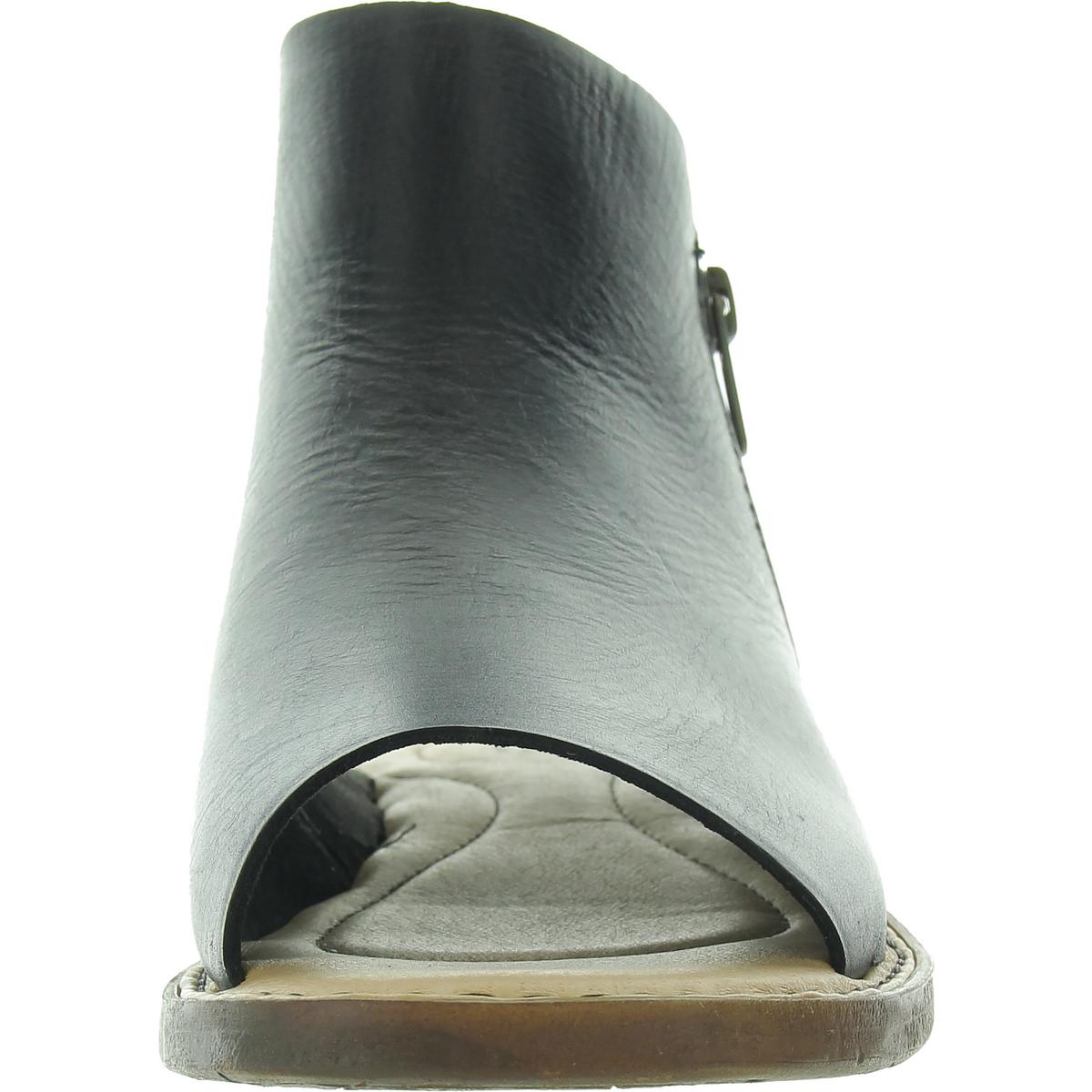 Born Womens Zipper Leather Flatform Sandals BHFO 7111 - Picture 5 of 6