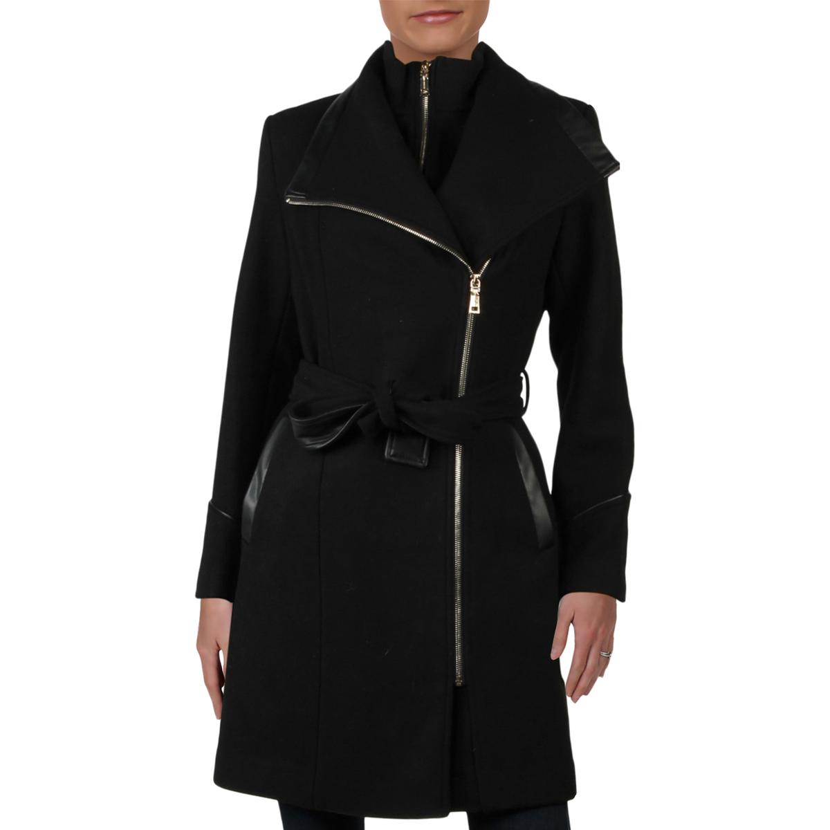 Vince Camuto Womens Black Wool Winter Trench Coat Jacket S BHFO 0980 eBay