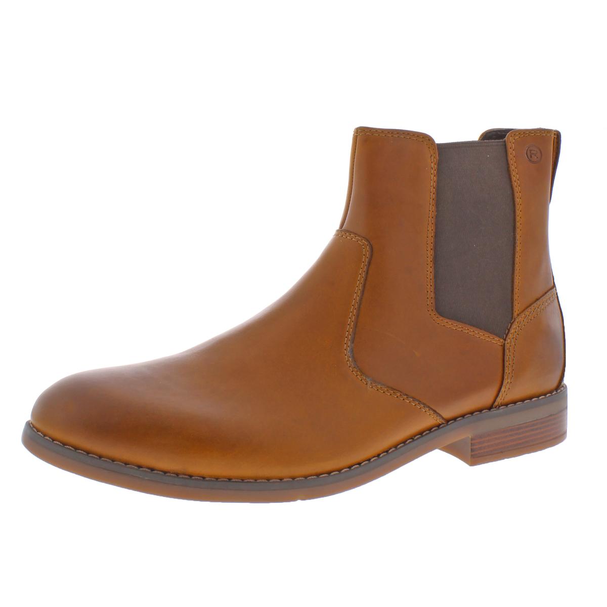 men's stacked heel chelsea boots