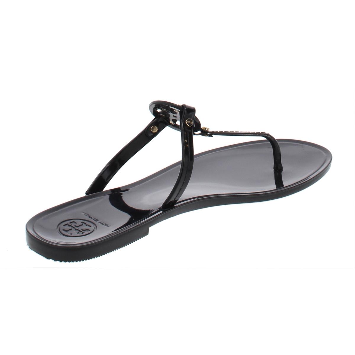 Tory Burch Womens Black Thong Flip-Flops Sandals 8 Medium (B,M) BHFO ...