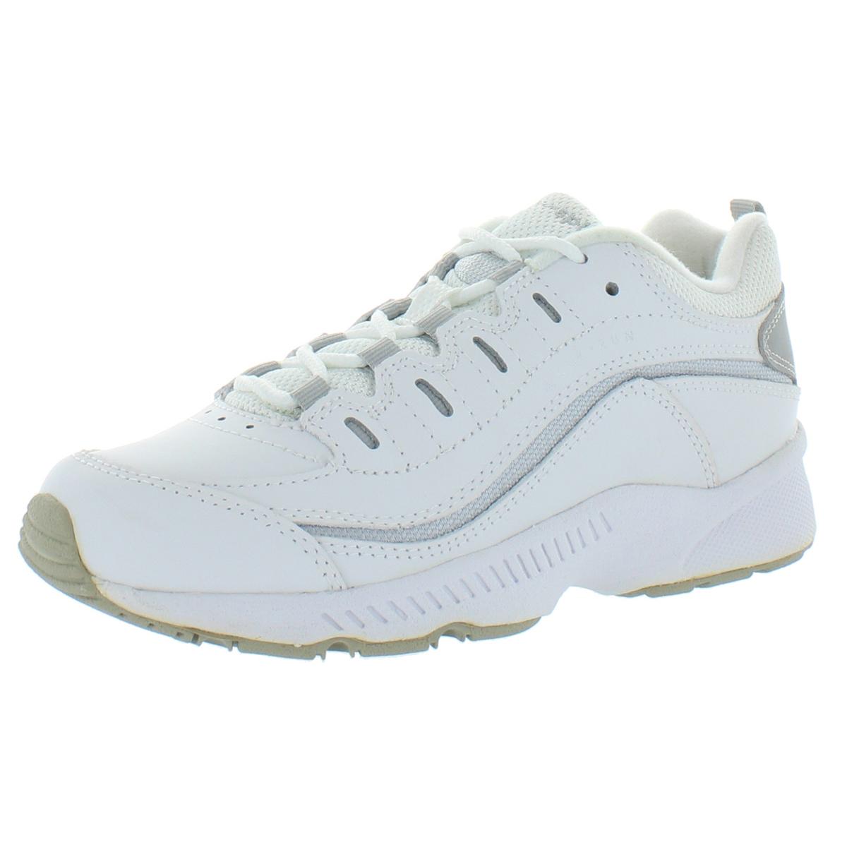 Easy Spirit Womens Romy White Leather Sneakers Shoes 6.5 Narrow (AA,N ...