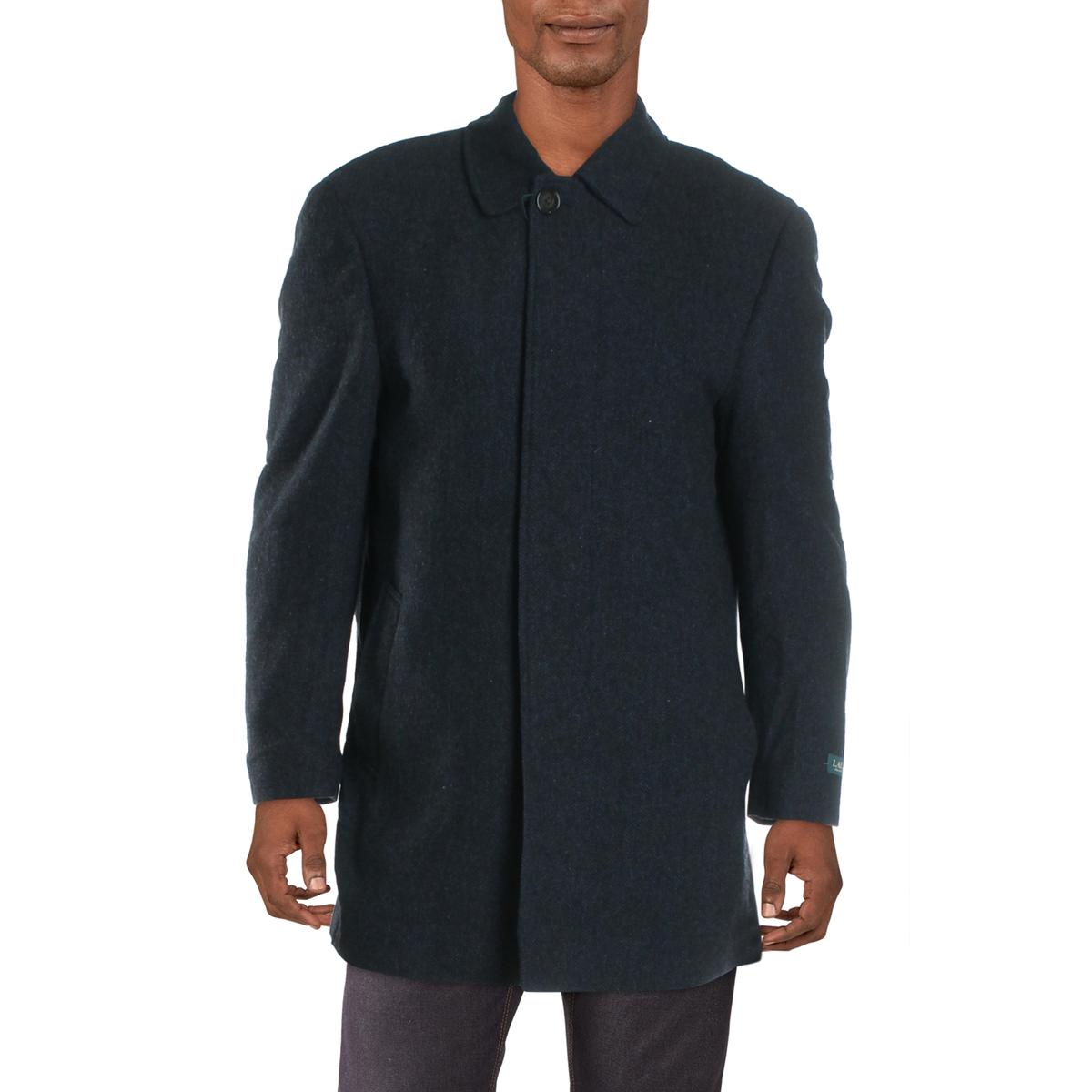 Lauren Ralph Lauren Mens Jake Navy Wool Blend Car Coat Outerwear 40S