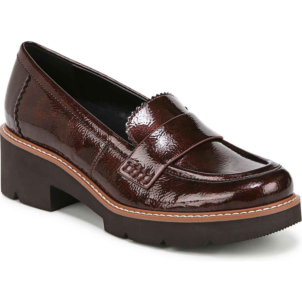 Женские лакированные мокасины Naturalizer Dakota Brown шириной 8 см (C, D, W) BHFO 5003