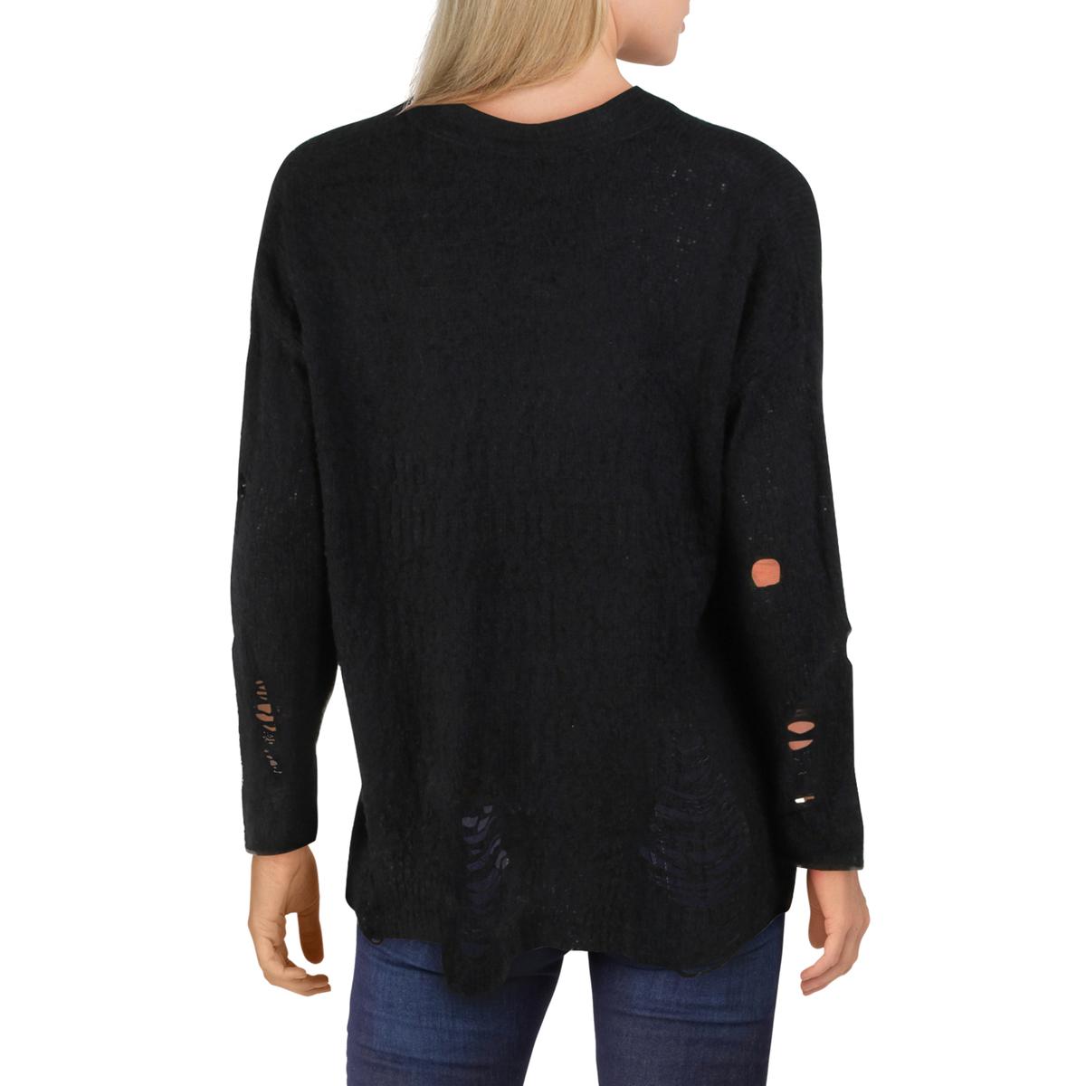 black distressed sweater
