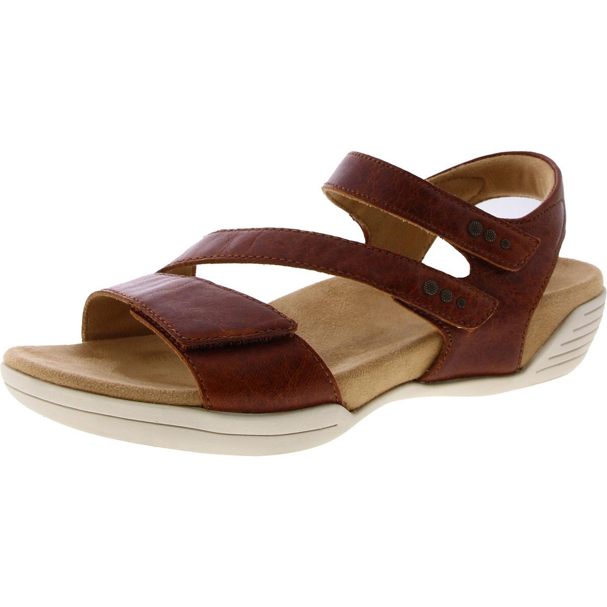 Hälsa Womens Denia Leather Comfort Open Toe Wedge Sandals Shoes BHFO 6687 - Picture 7 of 12