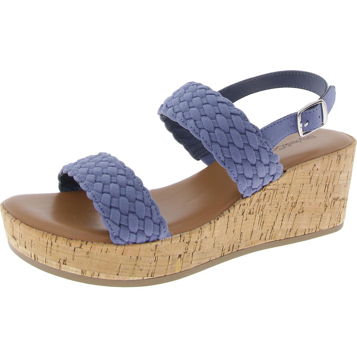 Style & Co. Womens Madenaa Faux Suede Open Toe Wedge Sandals Shoes BHFO 4440 - Picture 7 of 9