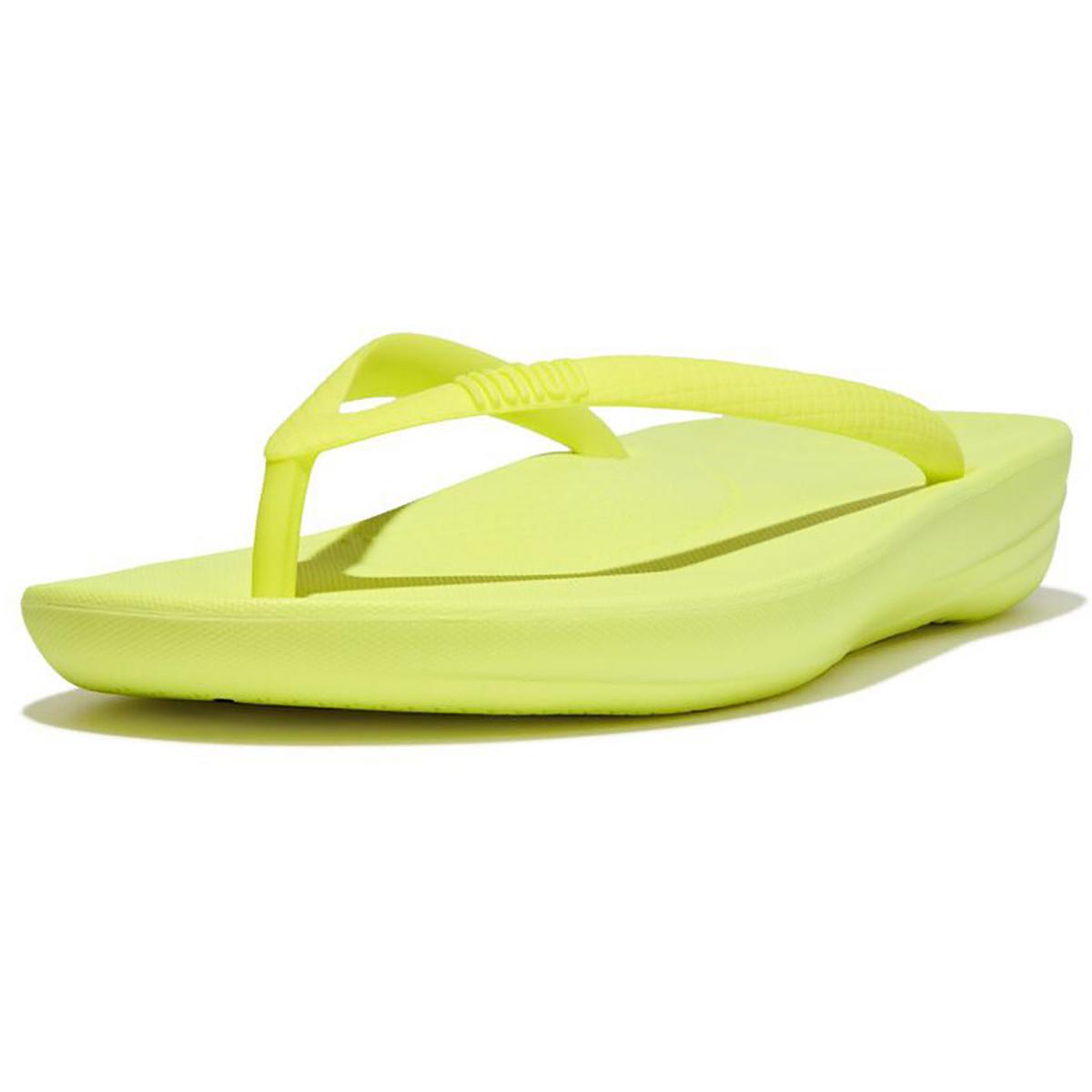 Женские эргономичные шлепанцы Fitflop Iqushion желтого цвета 6 Medium (B,M) BHFO 4381