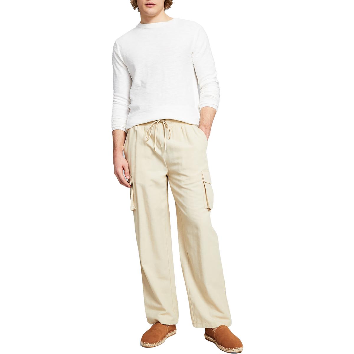 А теперь эти мужские бежевые брюки-карго с высокой посадкой на завязках XXL BHFO 7992 2290₽