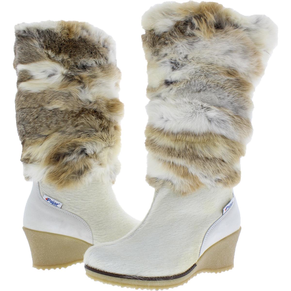 fur boots with strings