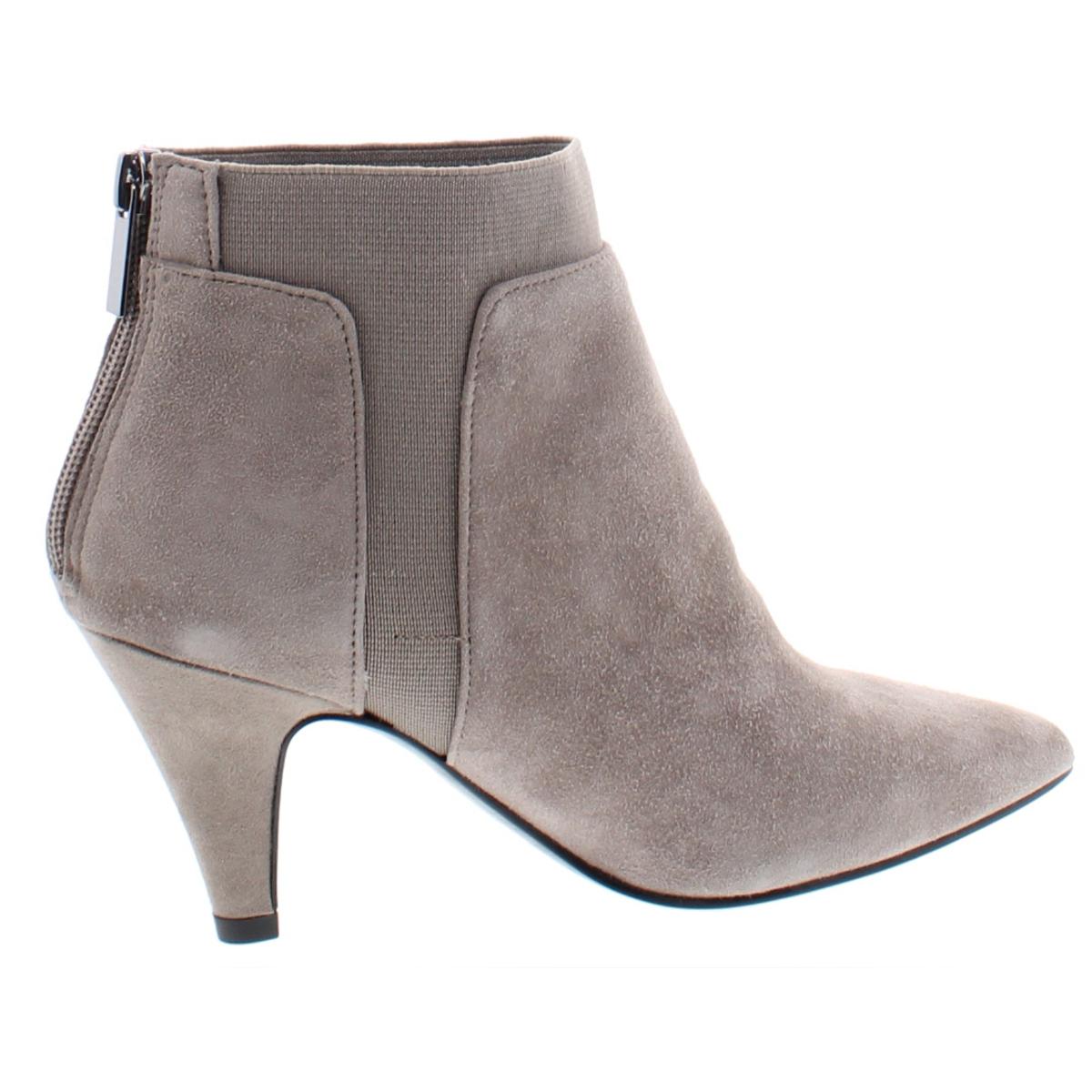 womens ankle booties taupe