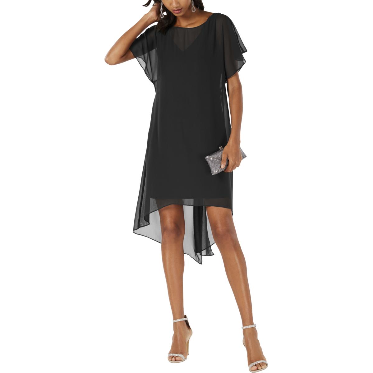 Adrianna Papell Womens Chiffon Overlay Party Cocktail Dress BHFO